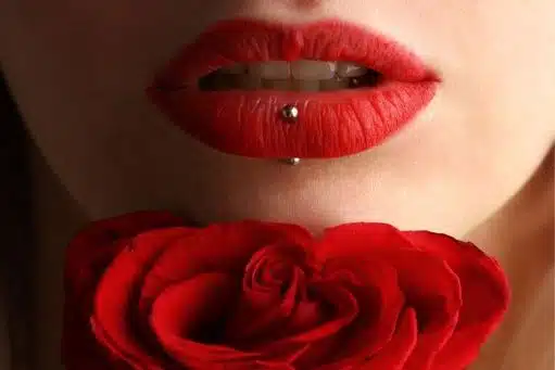 red lipstick