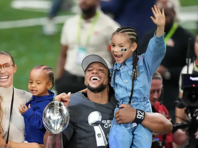Saquon Barkley with Anna Congdon