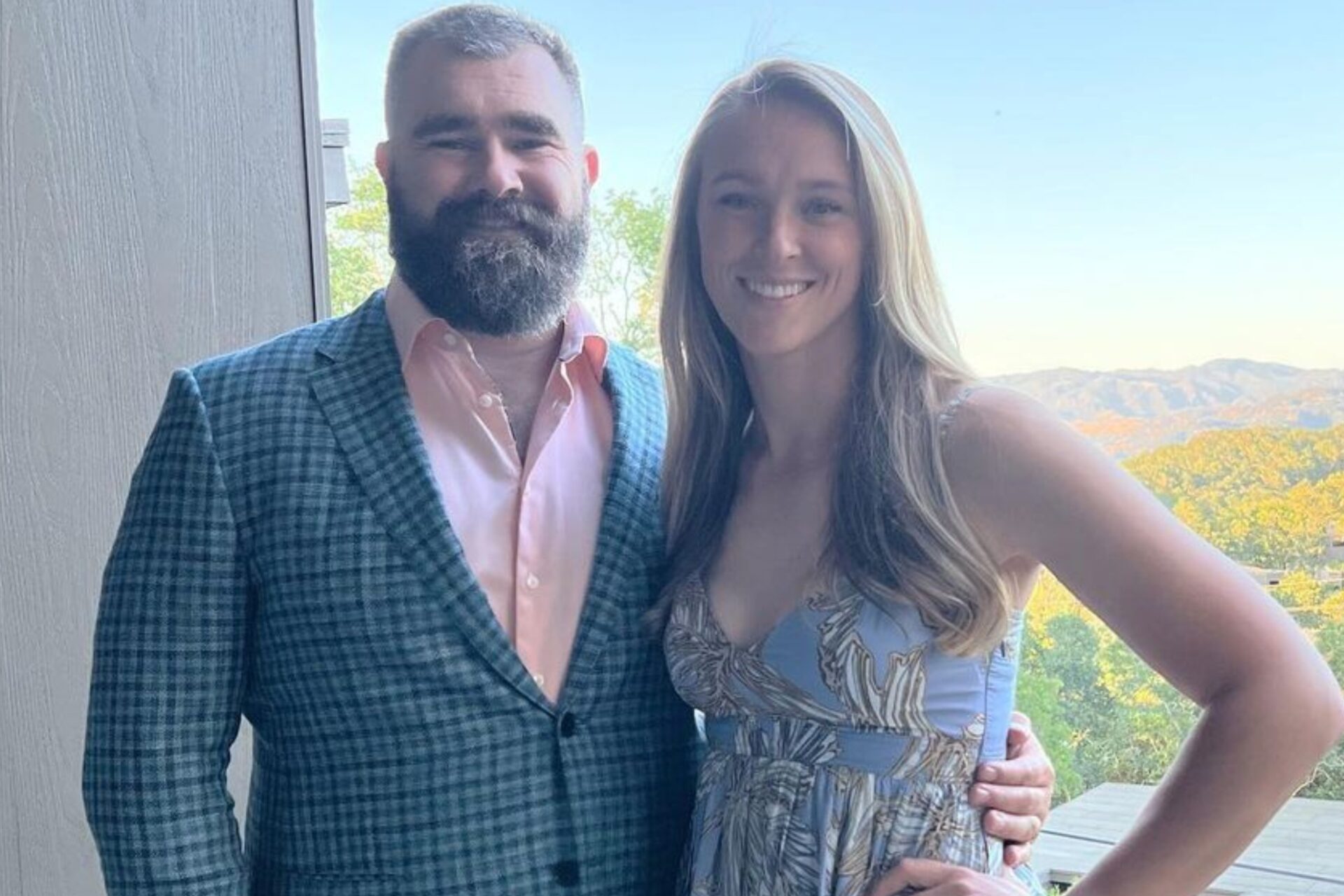 Jason Kelce with wife Kylie McDevitt